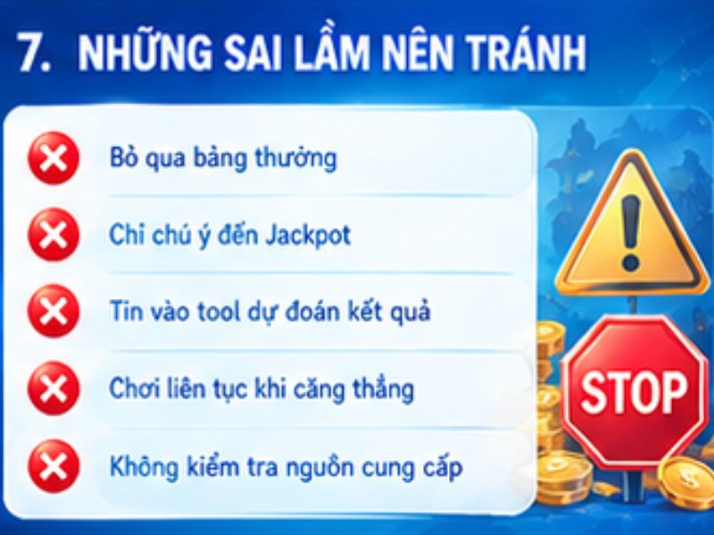 Những sai lầm nên tránh khi trải nghiệm Nổ Hũ 78WIN